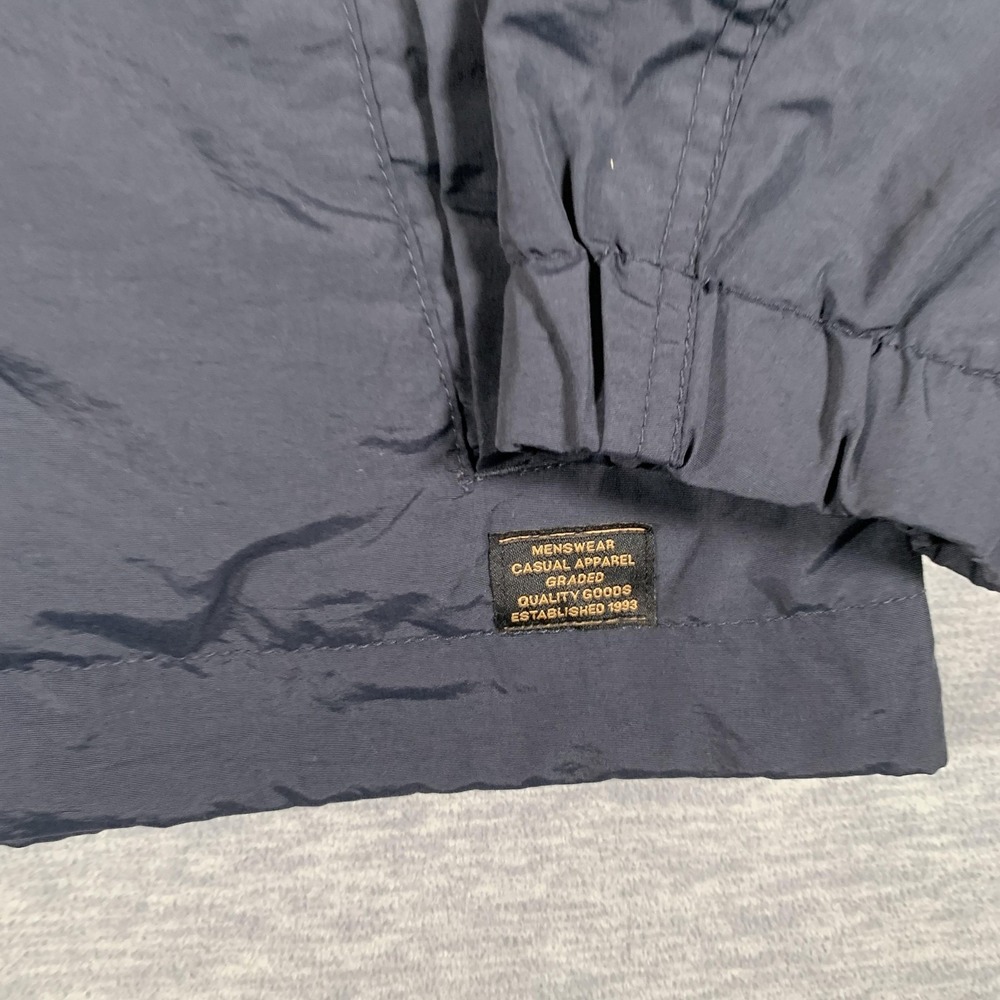 H&M L.O.G.G. Jacket Mens Large Blue Hooded Windbreaker Water Repellent Windproof - Picture 4 of 12